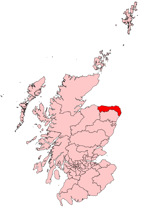 Map of Aberdeenshire North and Moray East constituency