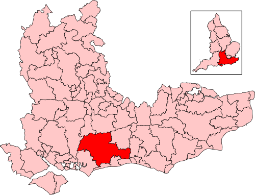 Map of Arundel and South Downs constituency