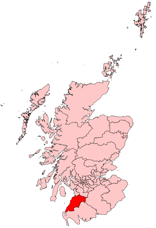 Map of Ayr, Carrick and Cumnock constituency