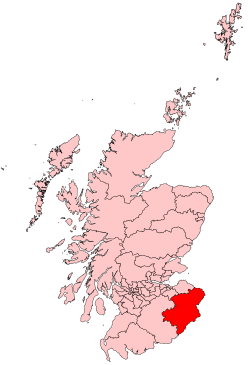 Map of Berwickshire, Roxburgh and Selkirk constituency