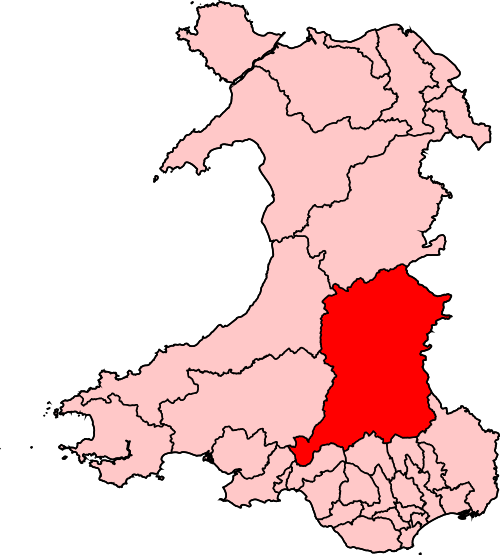 Map of Brecon, Radnor and Cwm Tawe constituency