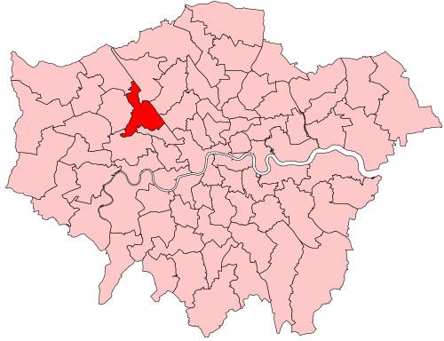 Map of Brent East constituency