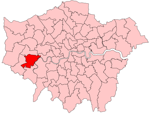 Map of Brentford and Isleworth constituency