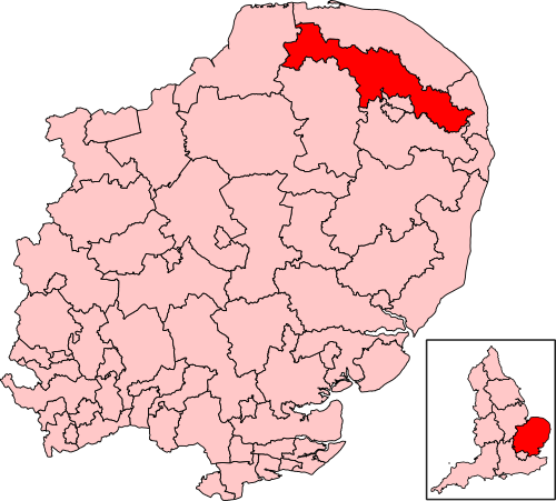 Map of Broadland and Fakenham constituency
