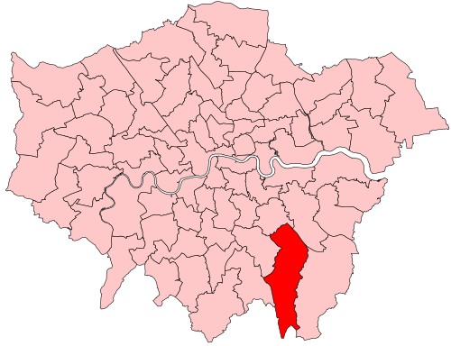 Map of Bromley and Biggin Hill constituency