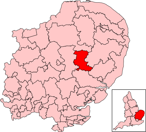 Map of Bury St Edmunds and Stowmarket constituency