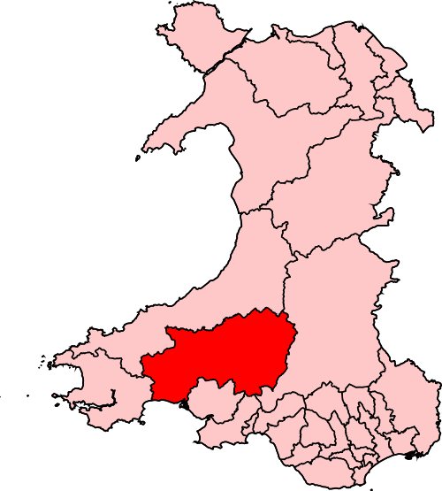 Map of Caerfyrddin constituency