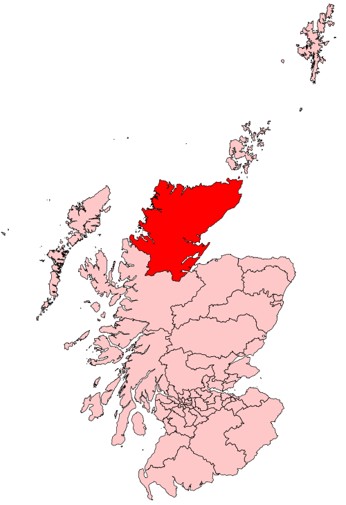 Map of Caithness, Sutherland and Easter Ross constituency