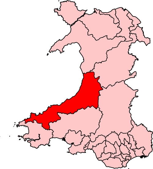 Map of Ceredigion Preseli constituency