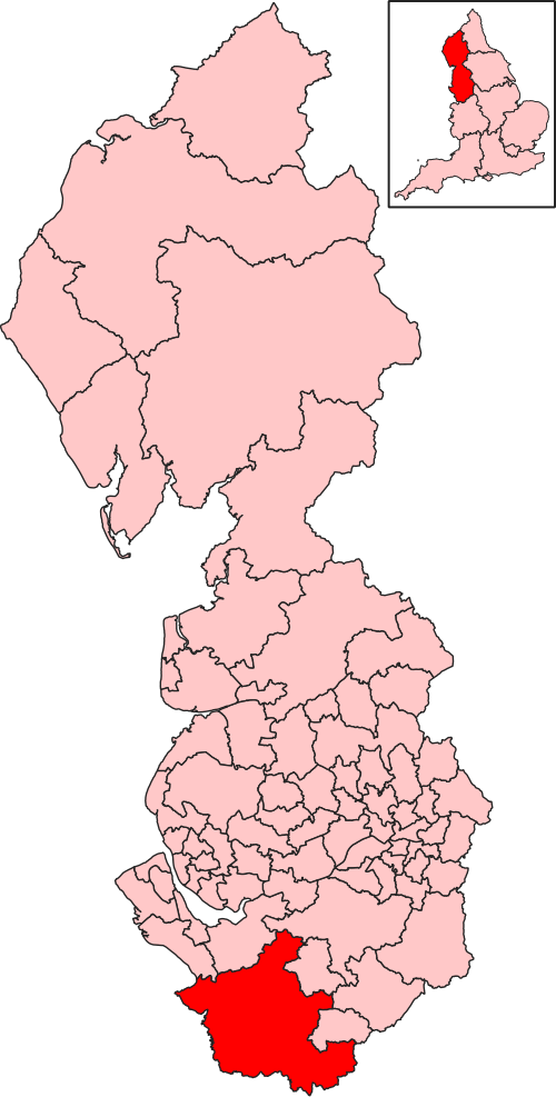Map of Chester South and Eddisbury constituency