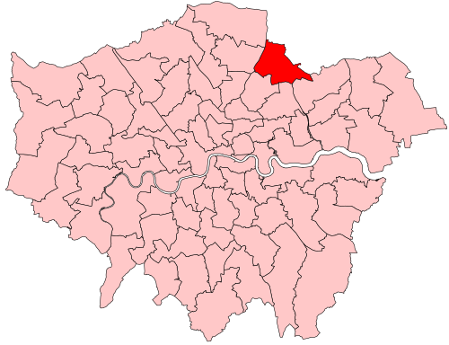 Map of Chingford and Woodford Green constituency