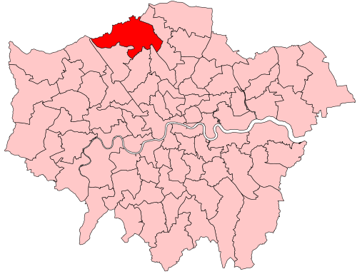 Map of Chipping Barnet constituency