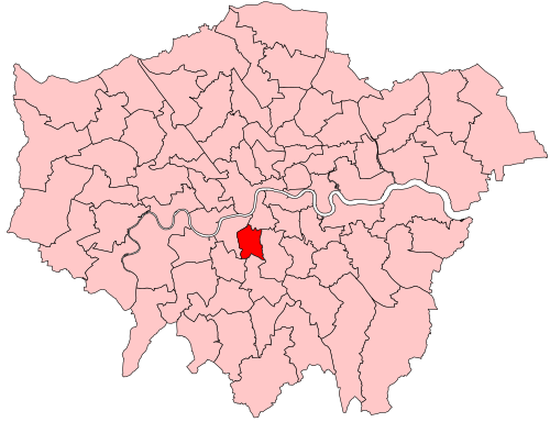 Map of Clapham and Brixton Hill constituency
