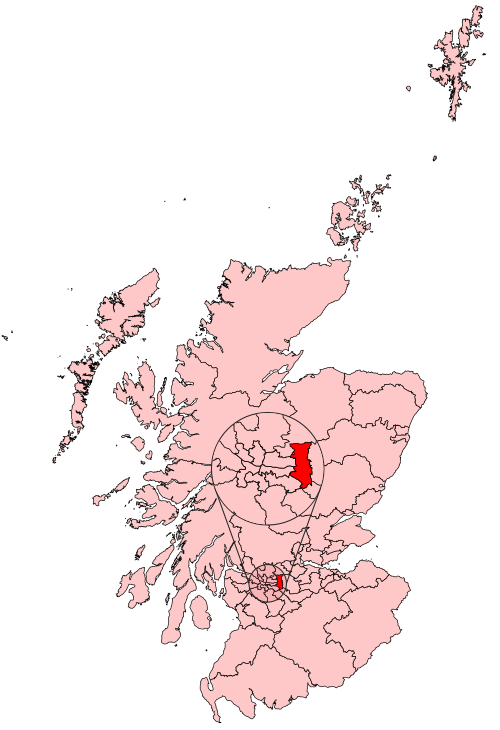 Map of Coatbridge and Bellshill constituency