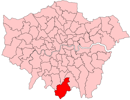 Map of Croydon South constituency