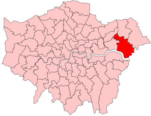 Map of Dagenham and Rainham constituency