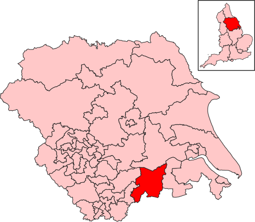 Map of Doncaster East and the Isle of Axholme constituency