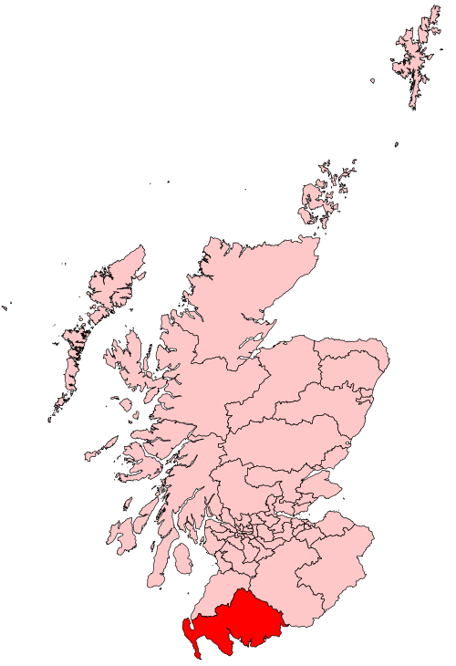 Map of Dumfries and Galloway constituency