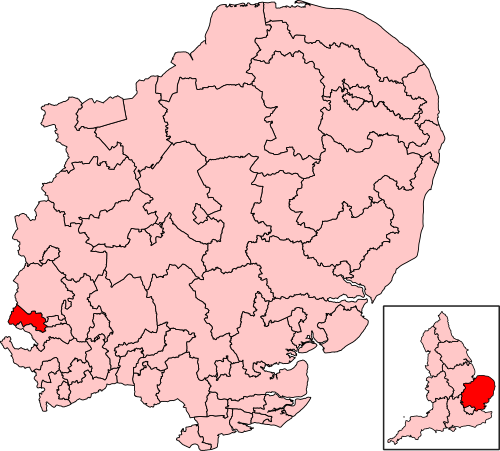 Map of Dunstable and Leighton Buzzard constituency