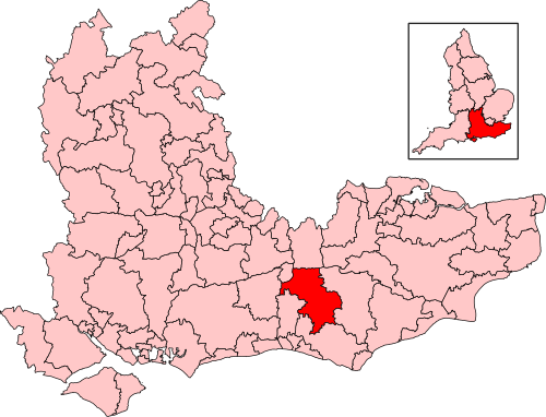 Map of East Grinstead and Uckfield constituency