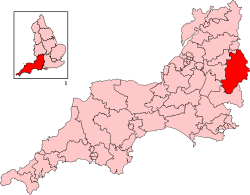 Map of East Wiltshire constituency