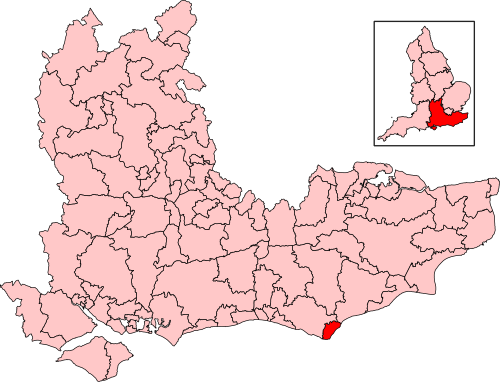 Map of Eastbourne constituency