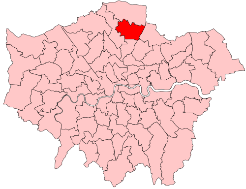 Map of Edmonton and Winchmore Hill constituency
