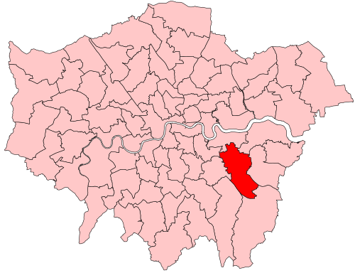 Map of Eltham and Chislehurst constituency