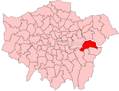 Map of Erith and Thamesmead constituency