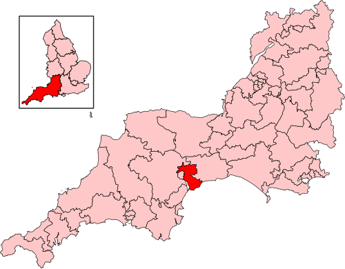 Map of Exmouth and Exeter East constituency