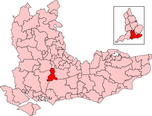 Map of Farnham and Bordon constituency
