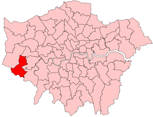 Map of Feltham and Heston constituency
