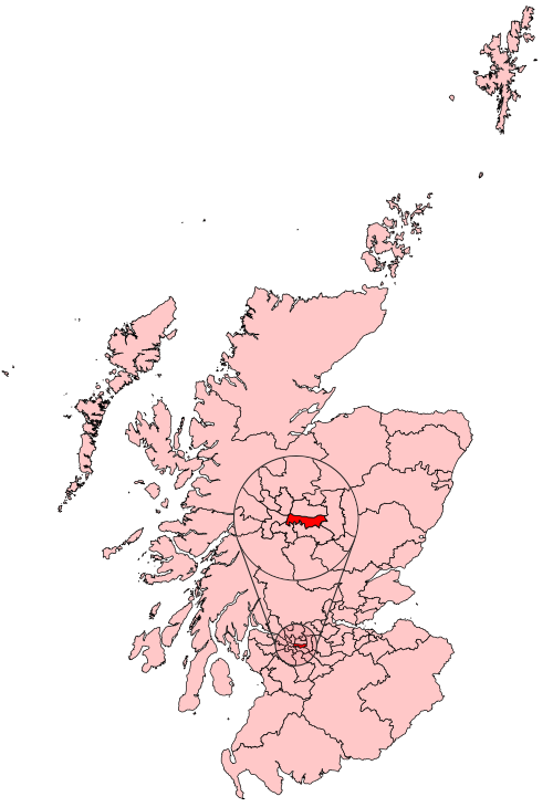 Map of Glasgow East constituency