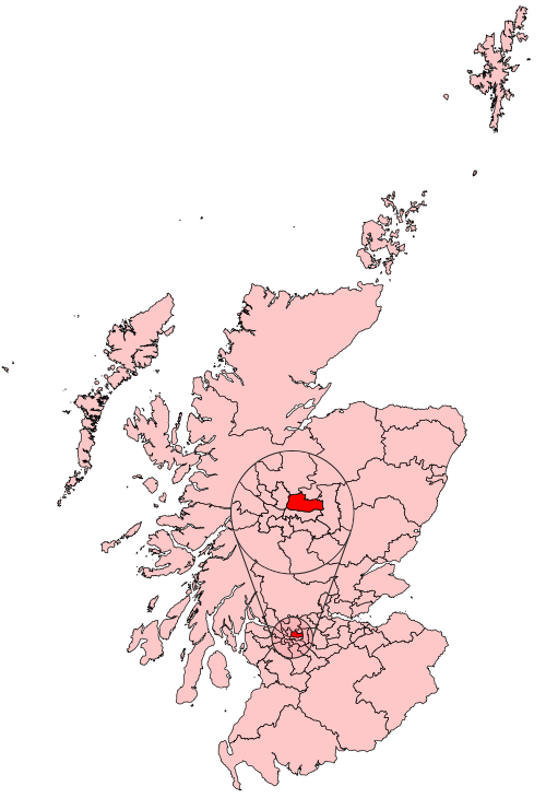 Map of Glasgow North East constituency
