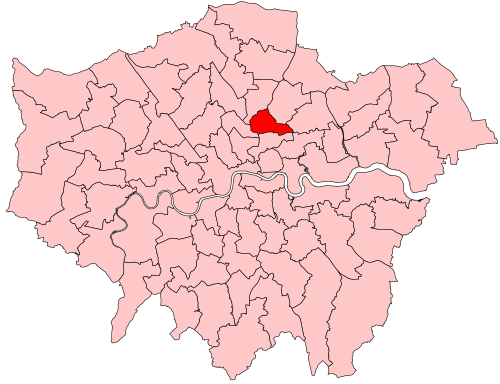 Map of Hackney North and Stoke Newington constituency