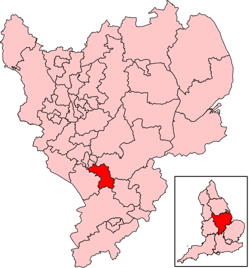 Map of Harborough, Oadby and Wigston constituency