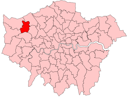Map of Harrow West constituency