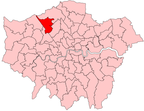 Map of Hendon constituency