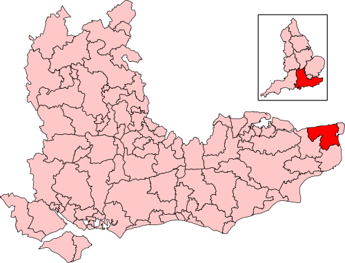 Map of Herne Bay and Sandwich constituency