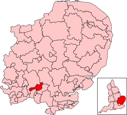Map of Hertford and Stortford constituency