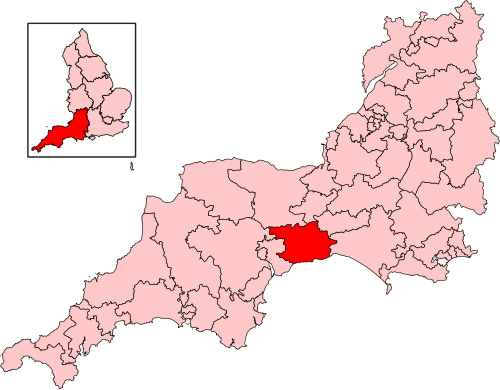 Map of Honiton and Sidmouth constituency