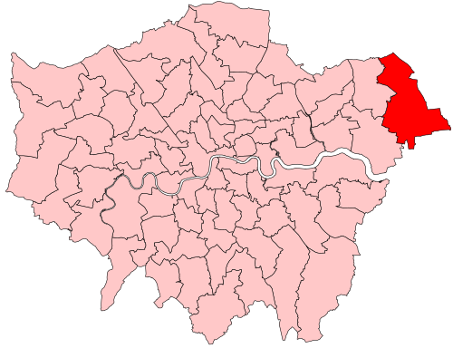 Map of Hornchurch and Upminster constituency