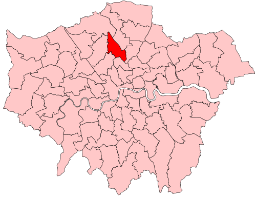 Map of Hornsey and Friern Barnet constituency