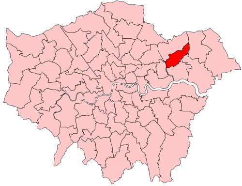 Map of Ilford South constituency