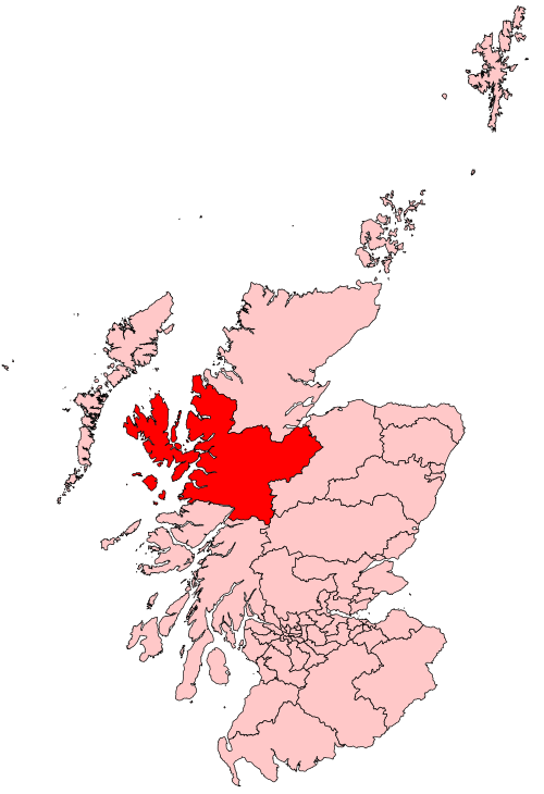 Map of Inverness, Skye and West Ross-shire constituency