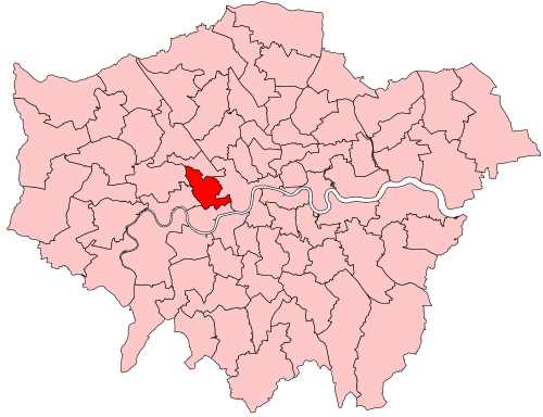 Map of Kensington and Bayswater constituency