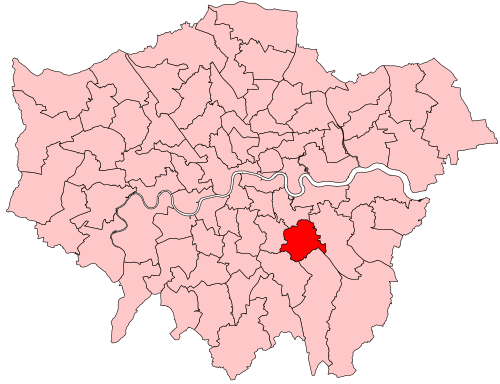 Map of Lewisham East constituency