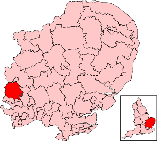Map of Mid Bedfordshire constituency