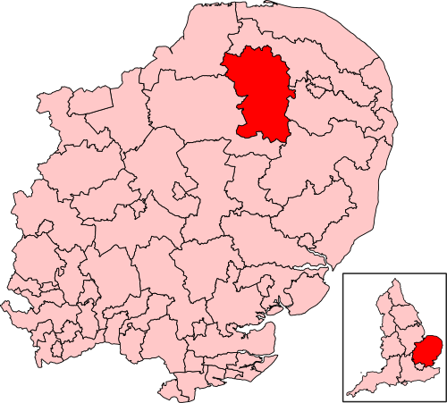Map of Mid Norfolk constituency