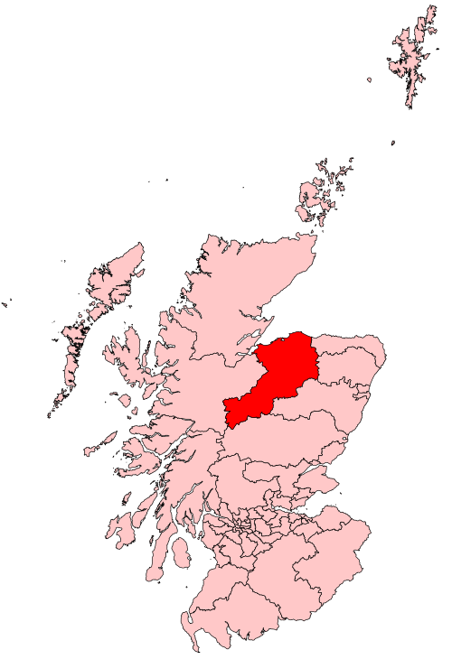 Map of Moray West, Nairn and Strathspey constituency